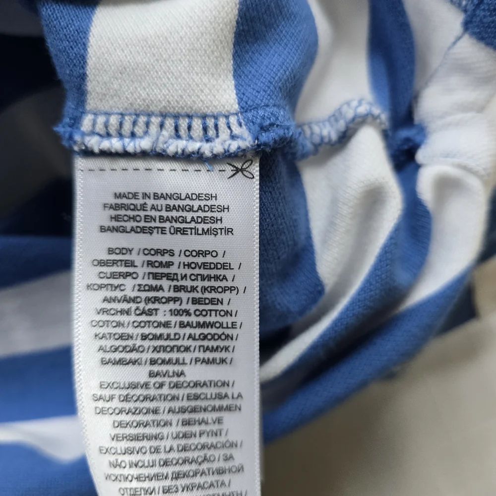 Ralph Lauren Striped Polo in Blue and White Preppy Backyard BBQ Collegiate